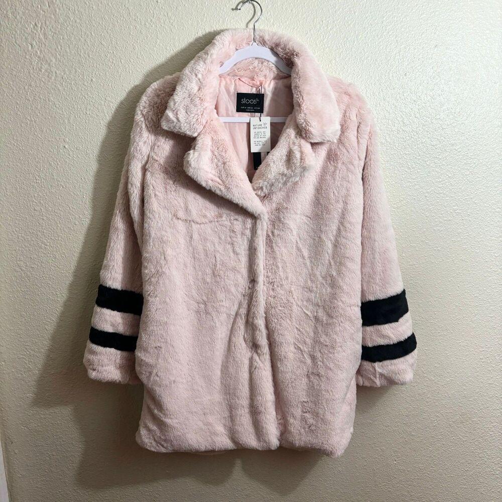 Stoosh Baby Pink Faux Fur Jacket | Brand New | Size Medium